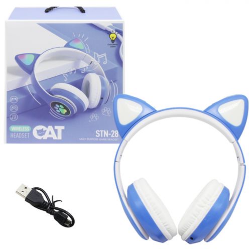 Бездротові навушники "Cat", синій фото
