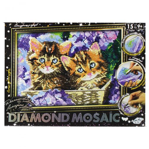 Алмазная живопись "DIAMOND MOSAIC.  Котики" фото