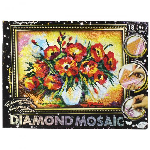 Алмазная живопись "DIAMOND MOSAIC.  Маки" фото