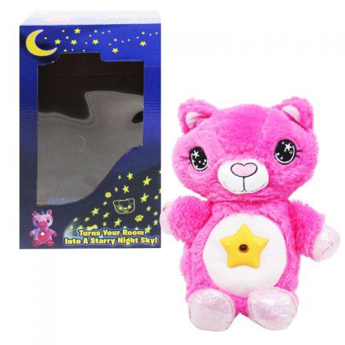 Плюшевый ночник "Мишка розовый" фото
