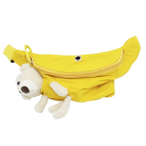 Сумка-бананка "Ведмедик", жовта фото