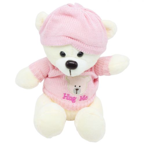 М'яка іграшка "Ведмедик", в рожевому фото