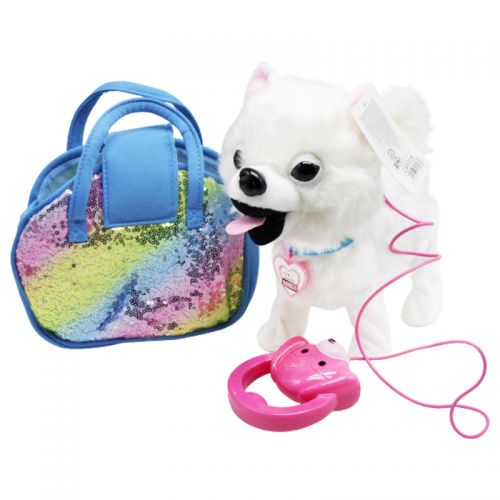 Інтерактивна іграшка "Собачка в сумці", біла фото