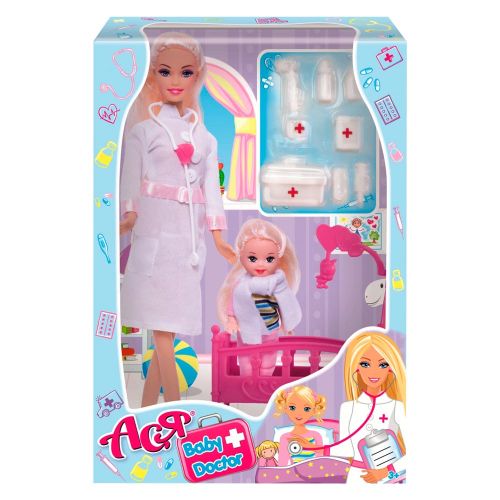 Кукла "Ася" с набором доктора фото