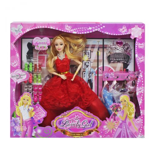 Лялька "Lovely Girl" у червоному фото