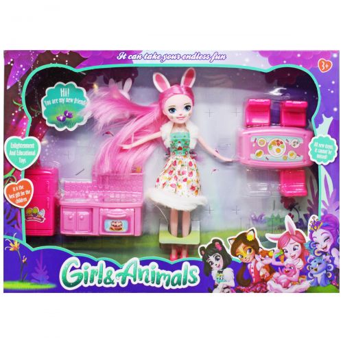 Лялька "Enchantimals: Bree Bunny & Twist" з кухнею, вид 2 картинка Лялька "Enchantimals: Bree Bunny & Twist" з кухнею, вид 2 фото