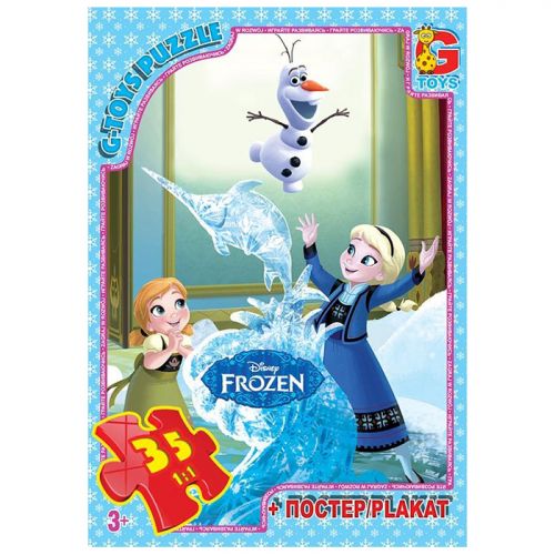 Пазл "Frozen", 35 элементов + плакат фото