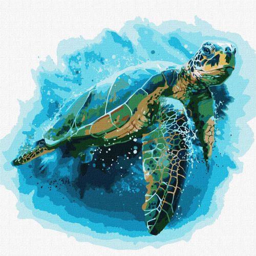 Картина за номерами "Блакитна черепаха" ★★★★ фото