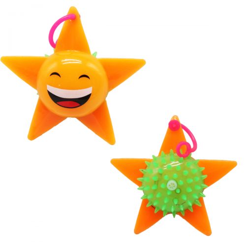 Игрушка пищалка "Звезда", оранжевая фото