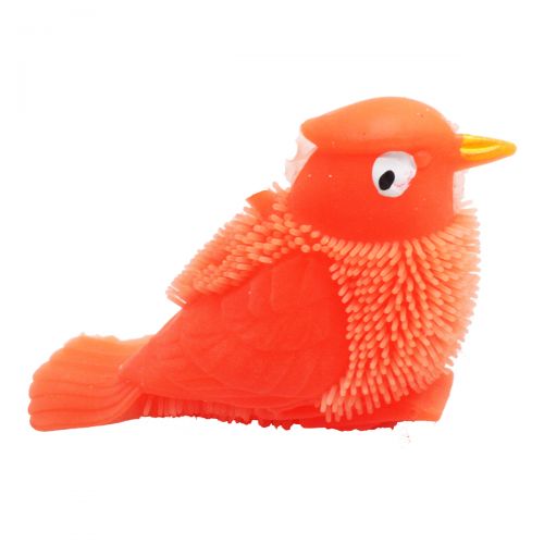 Игрушка со светом "Птичка", оранжевая фото
