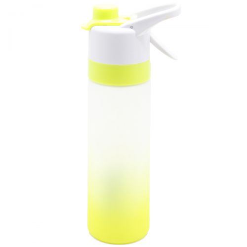 Спортивна пляшка з розпилювачем, 650 мл (жовта) фото