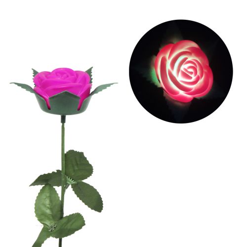 Троянда зі світлом, 40 см (рожевий) фото