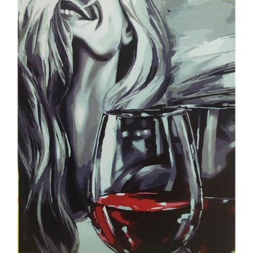 Картина за номерами "Келих червоного вина" ★★★ фото