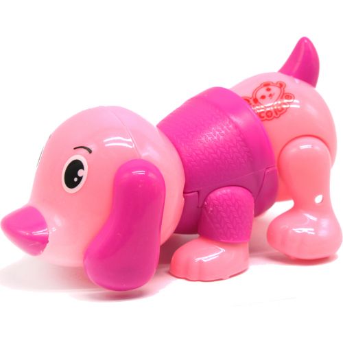 Заводна іграшка "Собачка", рожева фото