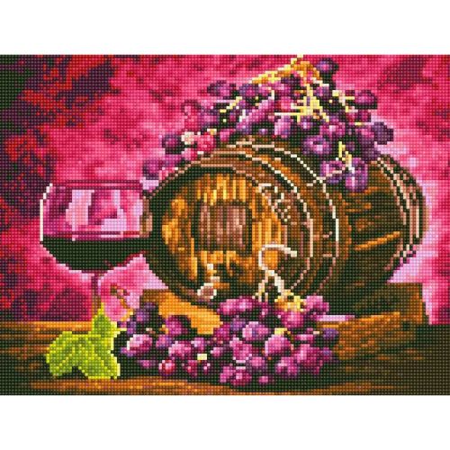 Алмазна мозаїка "Бочка з вином" фото