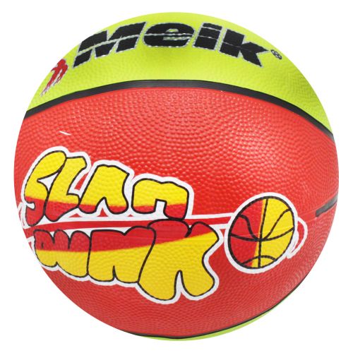 Баскетбольный мяч "Meik №7" (салатово-красный) фото