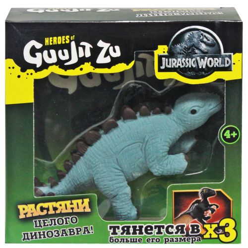 Игрушка тянучка "Стегозавр", зеленая коробка фото