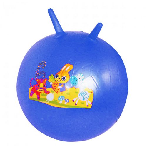 Мяч для фитнеса "Рога" 50 см, синий фото