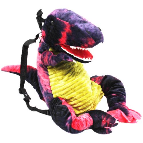 Мягкая игрушка-рюкзак "Динозавр: Ти-Рекс", черно-розовый фото