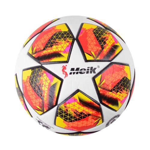 М'яч футбольний №5, біло-помаранчевий фото
