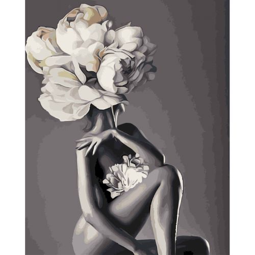 Картина за номерами "Дівчина квітка" 40х50 см фото