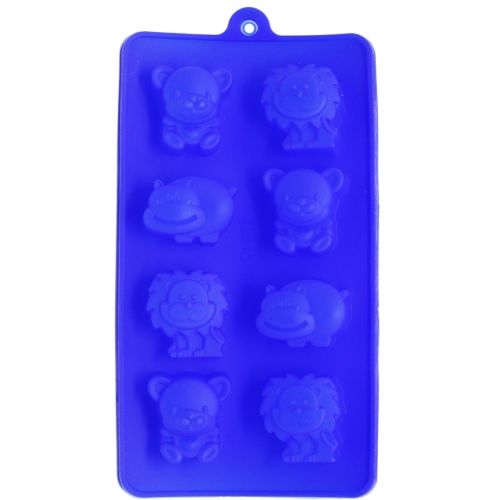 Форма для льоду силіконова "Зоопарк" (синій) фото