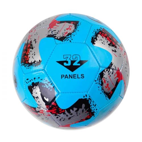 Мяч футбольный №5, голубой фото