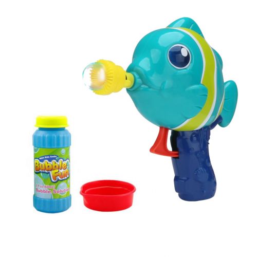 Пістолет з мильними бульбашками "Рибка" (блакитний) фото