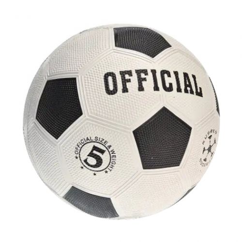 Мяч футбольный №5, резиновый, черный фото