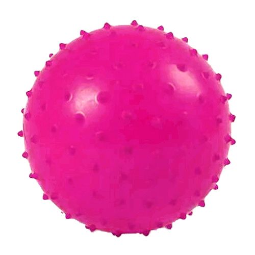 Мяч с шипами розовый, 16 см фото
