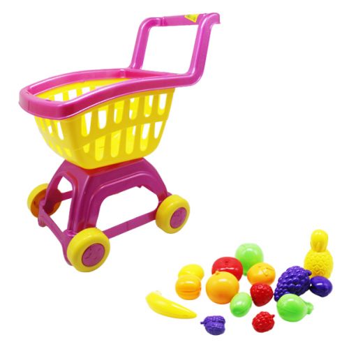 Игровой набор "Тележка с фруктами", желто-фиолетовая фото