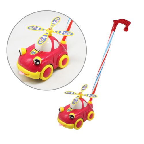 Игрушка-каталка "Машинка с пропеллером", красный фото