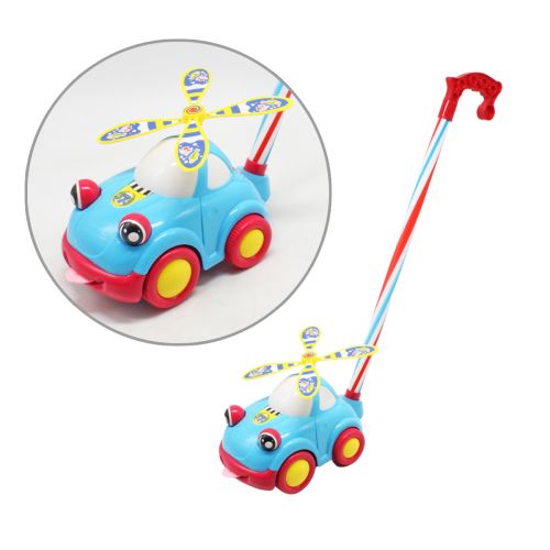 Іграшка-каталка "Машинка з пропейлером", блакитний фото