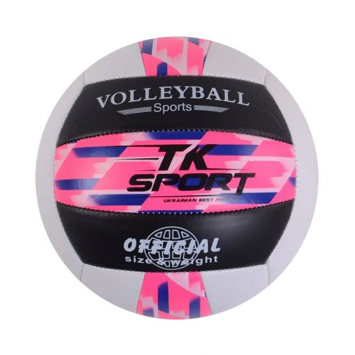 Мяч волейбольный "TK Sport", розовый фото