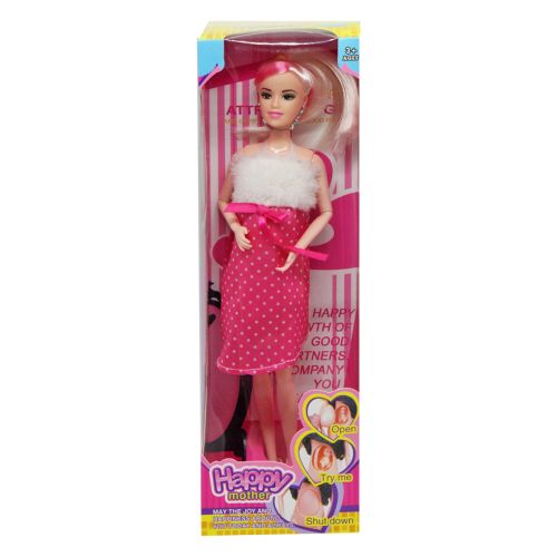 Кукла беременная "Happy Mother", в розовом фото