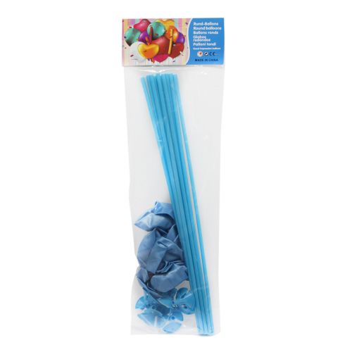 Набір кульок на паличці, блакитний фото