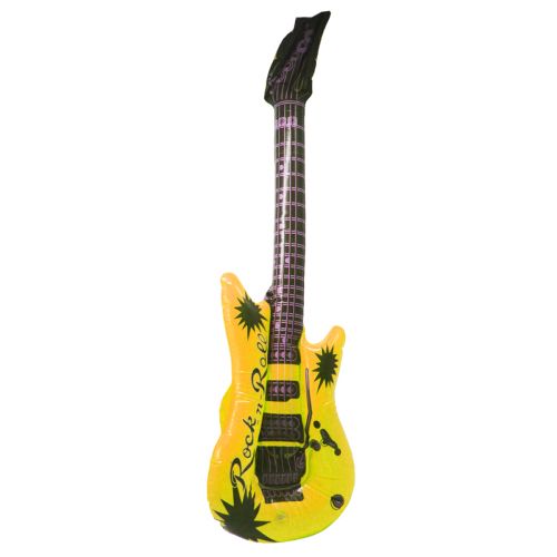 Надувная гитара, желтая фото