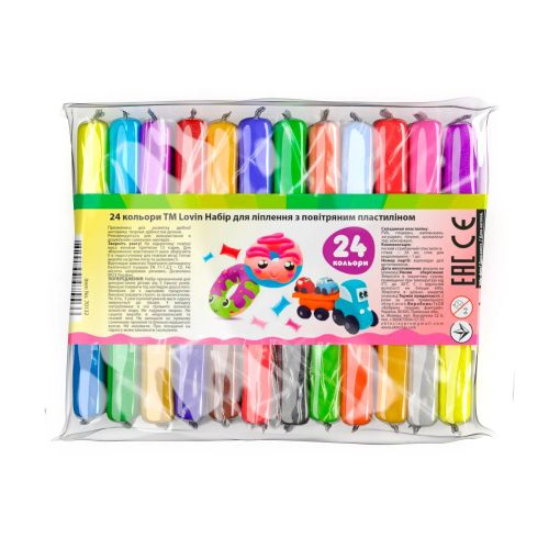 Набор для лепки с воздушным пластилином, 24 цвета фото