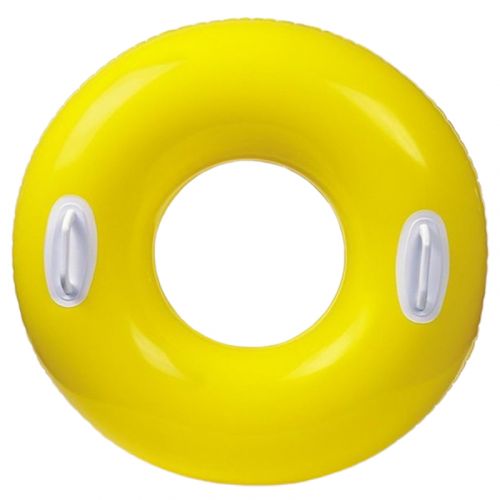 Надувной круг для плавания (желтый) фото