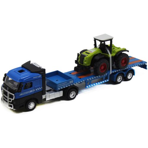 Игровой набор "Автовоз с трактором", синий фото