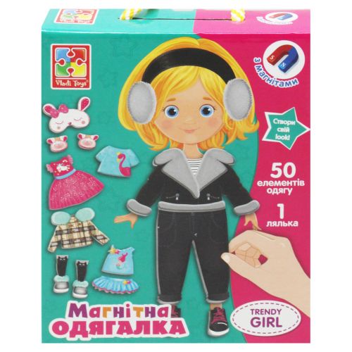 Магнитная игра-одевашка "Trendy girl" фото