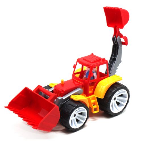 Игровой набор "Трактор с двумя ковшами", красный фото