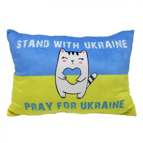 Подушка с принтом "Stand with Ukraine" фото