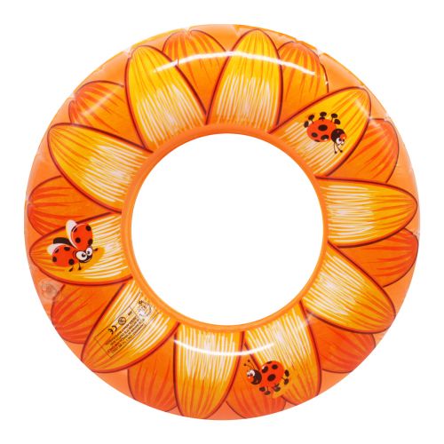 Круг надувной "Подсолнух", оранжевый 48 см фото