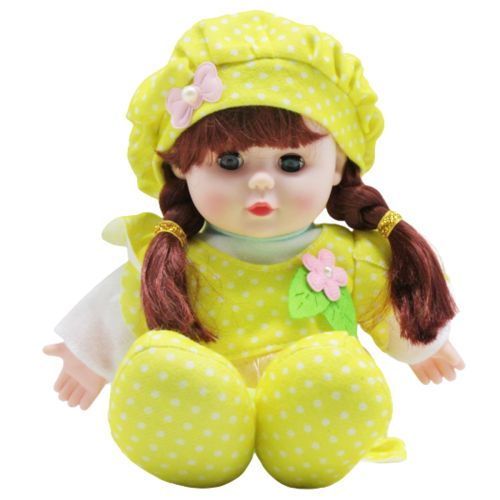 Музыкальная мягкая кукла (желтый) фото