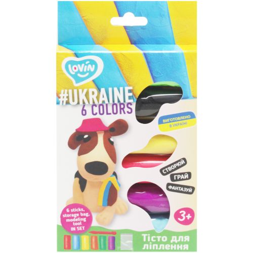 Тесто для лепки "#Ukraine Lovin" 6 цветов фото