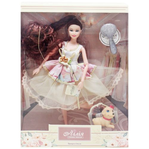 Лялька "Лілія" у сукні з квітами фото