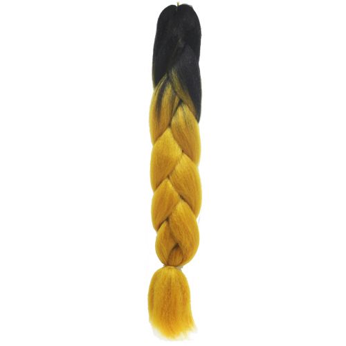 Канекалон "Омбре" 60 см, черно-охряной фото