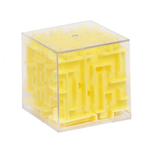 Кубик-лабиринт желтый фото