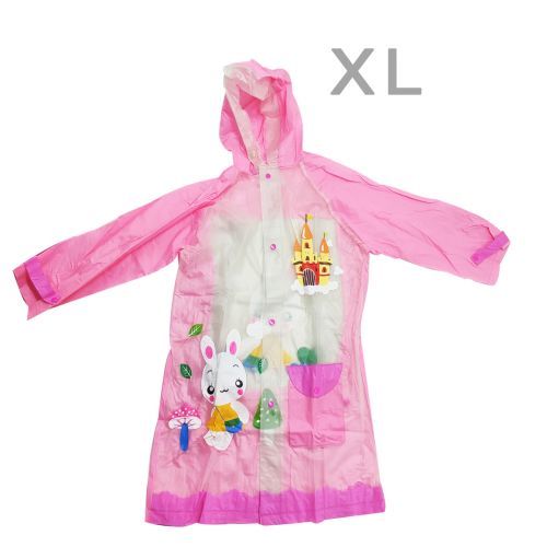 Детский дождевик, розовый XL фото